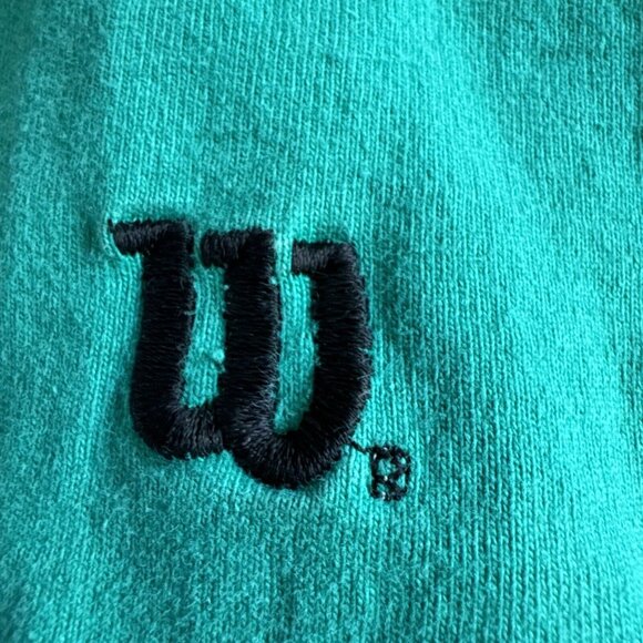 Wilson Shirt Green Cotton Athletic Crew Neck Made In USA 90s Vintage Mens XL - Picture 9 of 9